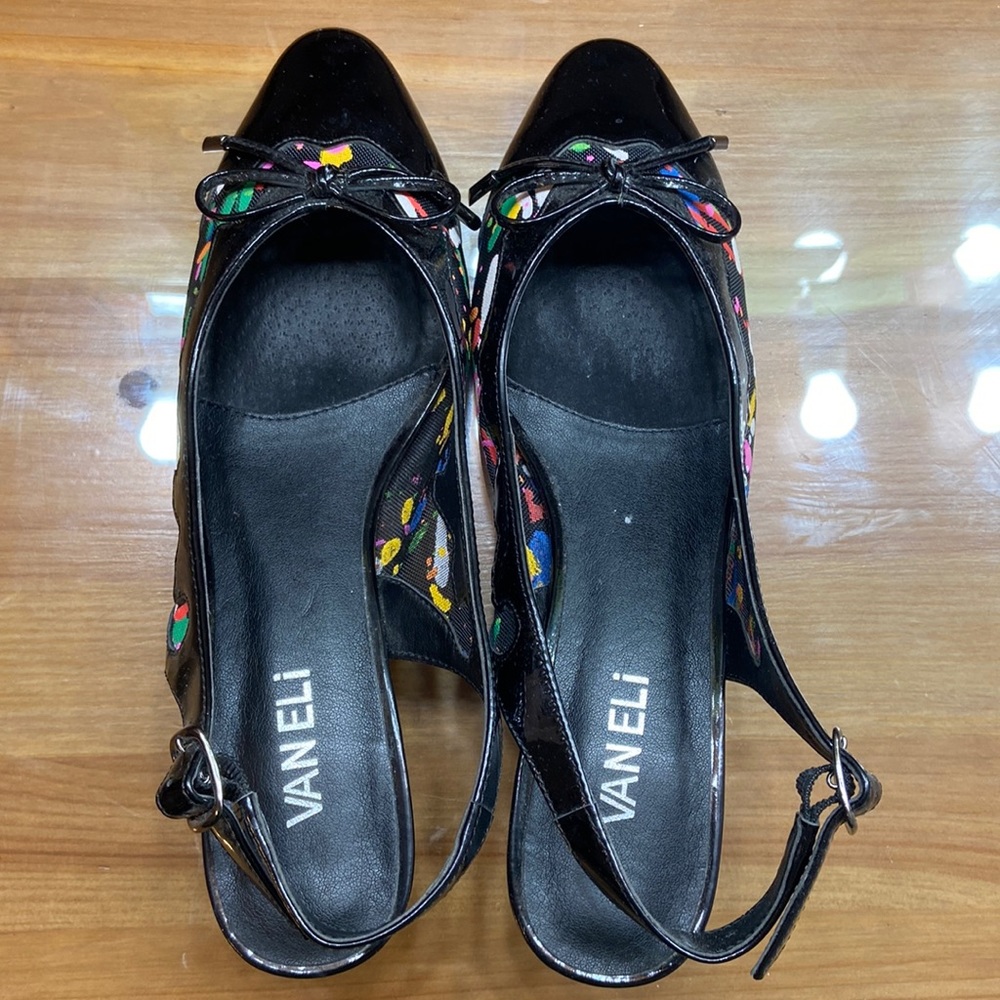 Sling back block heels